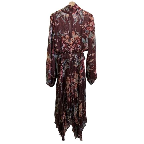 Keepsake The Label Unravel Midi Dress in Chocolate Lily Floral, Size 8 - Picture 2 of 13